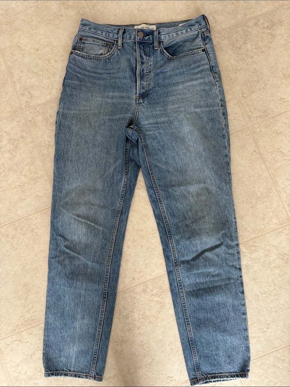 Denim Forum Light Blue High-Rise Jeans